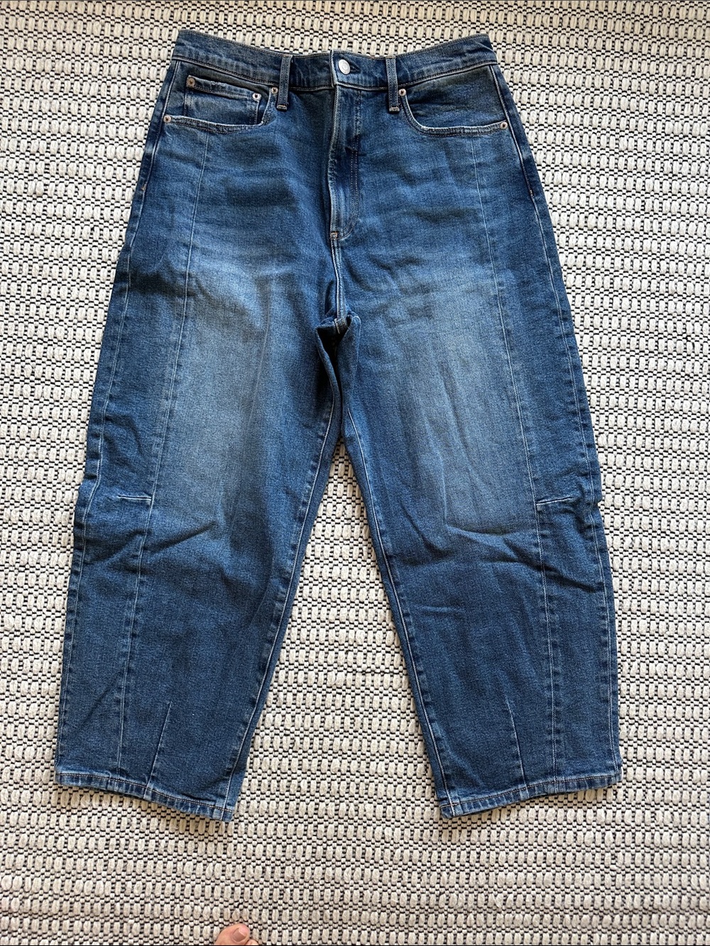 pistola Wes High Rise Barrel jeans Relaxed Dark Blue Denim Jeans size 31